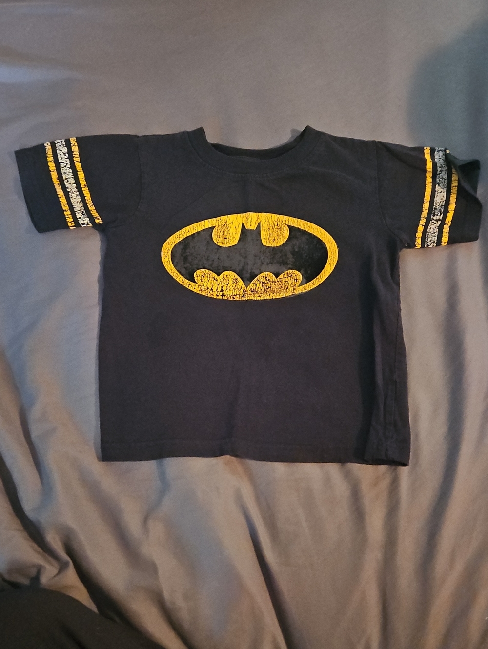 Kids Black and Yellow Batman Logo Tee - Licensed Character Shirt